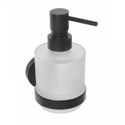 SAPHO - X-ROUND BLACK dávkovač mýdla 200ml, mléčné sklo, černá mat (XR103B)
