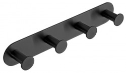 SAPHO - X-ROUND BLACK samolepící čtyřháček, černá mat (XR221B)