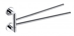 SAPHO - X-ROUND dvojitý držák ručníků otočný 380, chrom (XR403)