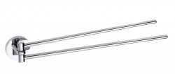 SAPHO - X-ROUND dvojitý držák ručníků otočný 420, chrom (XR405)