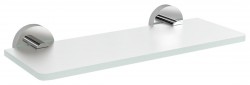 SAPHO - X-ROUND skleněná police 200, chrom/mléčné sklo (XR009-02)