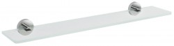 SAPHO - X-ROUND skleněná police 600, chrom/čiré sklo (XR009-15)