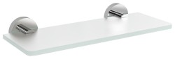SAPHO - X-ROUND skleněná polička 300, chrom/mléčné sklo (XR009-03)