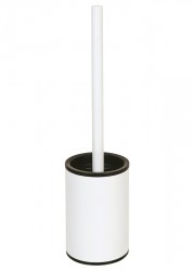 SAPHO - X-ROUND WHITE WC štětka na postavení, bílá mat (XR306W)
