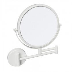 SAPHO - X-ROUND WHITE závěsné kosmetické zrcátko Ø 180, bílá (XR006W)