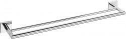 SAPHO - X-SQUARE dvojitý držák ručníků 650, chrom (XQ404)