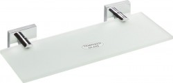 SAPHO - X-SQUARE polička skleněná 300x55x130, mléčné sklo, chrom (XQ602)