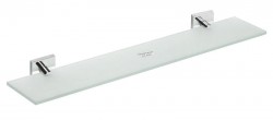 SAPHO - X-SQUARE polička skleněná 600x55x130, mléčné sklo, chrom (XQ603)