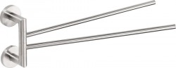 SAPHO - X-STEEL dvojitý držák ručníků otočný 370, nerez mat (XS405)