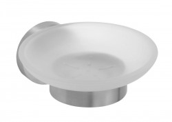 SAPHO - X-STEEL mýdlenka, mléčné sklo, nerez mat (XS802)