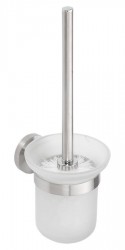 SAPHO - X-STEEL WC štětka závěsná, mléčné sklo, nerez mat (XS301)