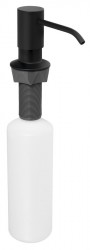 SAPHO - Zápustný dávkovač mýdla, kulatý, černá mat (SP023B)