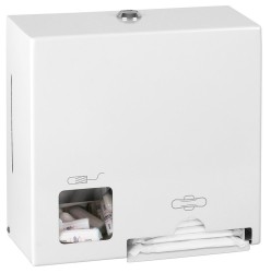 SAPHO - Zásobník na tampony a vložky, nerez, bílá (XP610W)