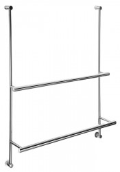 SAPHO - Závěsný držák ručníků na sprchovou zástěnu 600x730x125, chrom (1301-09)