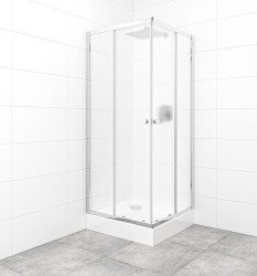 SAT - Set sprchového koutu a vaničky, čtverec 80x80 cm Multi Basic SIKOBKMUQ80CRCH (SIKOBKMUQ80CRCH)