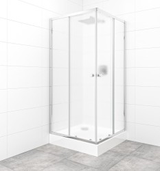 SAT - Set sprchového koutu a vaničky, čtverec 90x90 cm Multi Basic SIKOBKMUQ90CRCH (SIKOBKMUQ90CRCH)