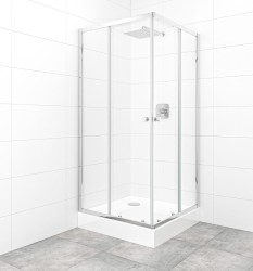 SAT - Set sprchového koutu a vaničky, čtverec 90x90 cm Multi Basic SIKOBKMUQ90CRT (SIKOBKMUQ90CRT)