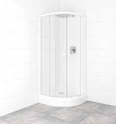 SAT - Set sprchového koutu a vaničky, čtvrtkruh 80x80 cm Multi Basic SIKOBKMUS80CH0 (SIKOBKMUS80CH0)
