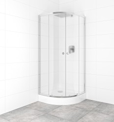 SAT - Set sprchového koutu a vaničky, čtvrtkruh 80x80 cm Multi Basic SIKOBKMUS80CRCH (SIKOBKMUS80CRCH)