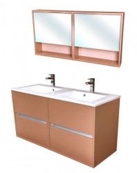 Sestava koupelnového nábytku CEDERIKA 120, metallic měděný (CA.SADA11)