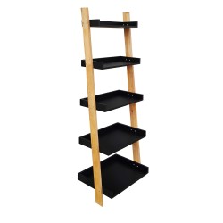 Set poličky a nosníků Naturel Home černá/ořech mat 53,5x170x40 cm HOMEP5C (HOMEP5C)