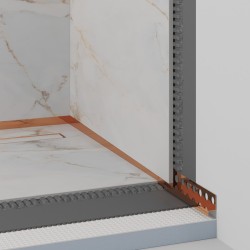 SIKO - Spádová stěnová lišta Eviso pravá bronzová lesklá 120 cm nerez LPBR0101 (LPBR0101)