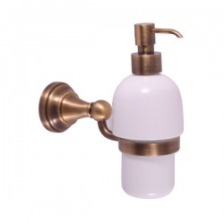 SLEZAK-RAV - Dávkovač tekutého mýdla keramika, stará mosaz (bronz)  Koupelnový doplněk MORAVA RETRO, Barva: stará mosaz (MKA0303SM)
