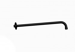 SLEZAK-RAV - Držák boční pro hlavovou sprchu 40 cm černá matná, Barva: černá matná (MD0150CMAT)