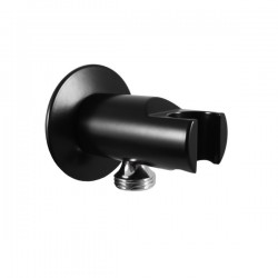 SLEZAK-RAV - Držák sprchy s vývodem pro hadici černá matná, Barva: černá matná (MD0614RCMAT)