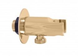 SLEZAK-RAV - Držák sprchy s vývodem pro hadici zlato, Barva: zlato (MD0614RZ)