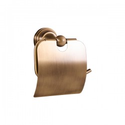 SLEZAK-RAV - Držák toaletního papíru s krytem stará mosaz (bronz) Koupelnový doplněk MORAVA RETRO, Barva: stará mosaz (MKA0400SM)
