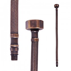 SLEZAK-RAV - Flexi hadice stará mosaz, Barva: stará mosaz, Rozměr: M10x1 x 1/2'', délka 35 cm (IF0012SM)