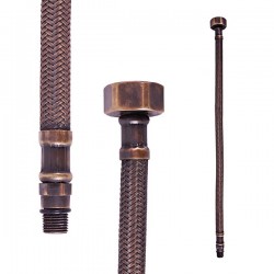 SLEZAK-RAV - Flexi hadice stará mosaz, Barva: stará mosaz, Rozměr: M10x1 x 3/8'', délka 35 cm (IF0038SM)