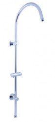 SLEZAK-RAV - Sprchová tyč k bateriím s hlavovou a ruční sprchou, Barva: chrom (MD0554)