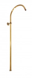 SLEZAK-RAV - Sprchová tyč k bateriím s hlavovou a ruční sprchou, Barva: stará mosaz (MD0654LSM)