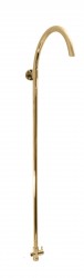 SLEZAK-RAV - Sprchová tyč s přepínačem k bateriím s hlavovou a ruční sprchou- zlato, Barva: zlato (SK0069Z)