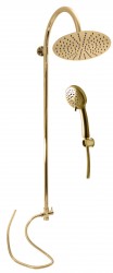 SLEZAK-RAV - Sprchový komplet s hlavovou a ruční sprchou - zlato, Barva: zlato (SK0071Z)