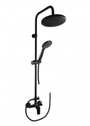 SLEZAK-RAV - Vodovodní baterie sprchová COLORADO s hlavovou a ruční sprchou černá matná, Barva: černá matná, Rozměr: 150 mm (CO182.5/7CMAT)