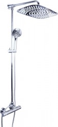 SLEZAK-RAV - Vodovodní baterie sprchová TERMOSTATICKÁ s hlavovou a ruční sprchou, Barva: chrom, Rozměr: 150 mm (TRM81.5/4-02)