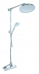 SLEZAK-RAV - Vodovodní baterie sprchová TERMOSTATICKÁ s hlavovou a ruční sprchou, Barva: chrom, Rozměr: 150 mm (TRM81.5/5)