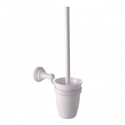 SLEZAK-RAV - WC štětka, miska keramika, bílá Koupelnový doplněk MORAVA RETRO, Barva: bílá (MKA0500B)