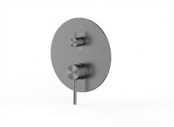 Sprchová a vanová baterie SAT Aurum bez podomítkového tělesa broušený gun metal SATBAUR215VBGM (SATBAUR215VBGM)