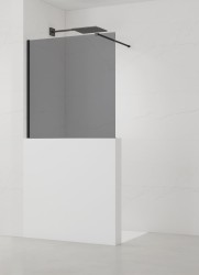 Sprchová zástěna SAT Walk-in 90x100 cm na sníženou příčku černá SATBWIS90KSPRC (SATBWIS90KSPRC)
