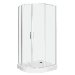 Sprchový kout 80 x 100 cm Kerra Solid RA 80x100 CHR, chrom, pravostranný, s vaničkou (5907548124555)
