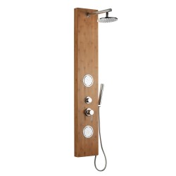 Sprchový panel SIKO Bamboo Shower na stěnu s pákovou baterií bambus BAMBOOSHOWER (BAMBOOSHOWER)
