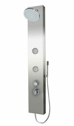 Sprchový panel SIKO na stěnu i do rohu s pákovou baterií nerez PRIMESHOWER (PRIMESHOWER)