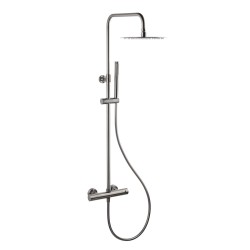 Sprchový systém SAT Aurum s termostatickou baterií broušený gun metal SATSSTKAURBGM (SATSSTKAURBGM)