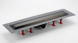 Sprchový žlab SAT Aurum 65 cm broušená gun metal mat plný SATZLAB70BGM (SATZLAB70BGM)
