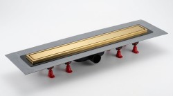 Sprchový žlab SAT Aurum 75 cm broušená zlatá mat plný SATZLAB80BG (SATZLAB80BG)