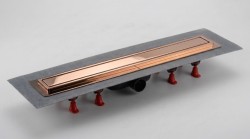 Sprchový žlab SAT Aurum 75 cm růžová zlatá lesklá lesk plný SATZLAB80RG (SATZLAB80RG)